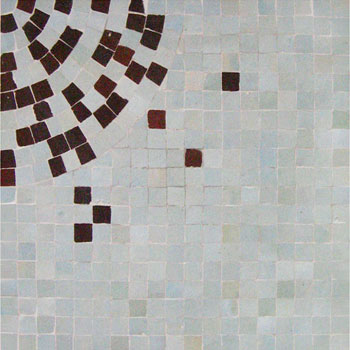 Mosaic House Moroccan tile Lune Dis 17-19 Sky blue Brown  zellige, mosaic, zellij, field, pattern, glaze, circles 